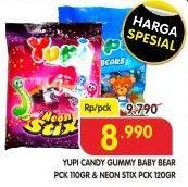 Promo Harga YUPI Candy Baby Bear, Neon Stick  - Superindo