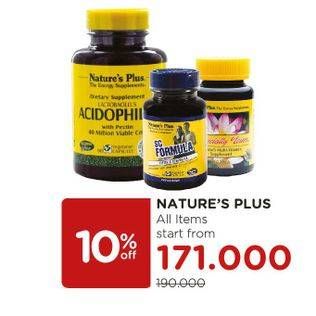 Promo Harga NATURES PLUS Supplement Range All Variants  - Watsons