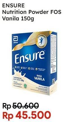 Promo Harga ENSURE Nutrition Powder FOS Vanila 150 gr - Indomaret