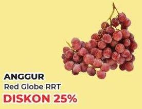 Promo Harga Anggur Red Globe RRT per 100 gr - Yogya