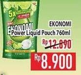 Promo Harga EKONOMI Pencuci Piring Power Liquid 760 ml - Hypermart