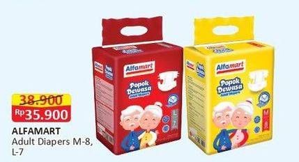 Promo Harga Alfamart Adult Diapers M8, L7 7 pcs - Alfamart