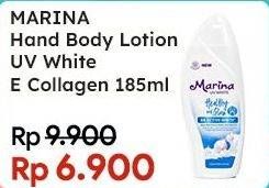 Promo Harga Marina Hand Body Lotion UV White Collagen Asta 185 ml - Indomaret