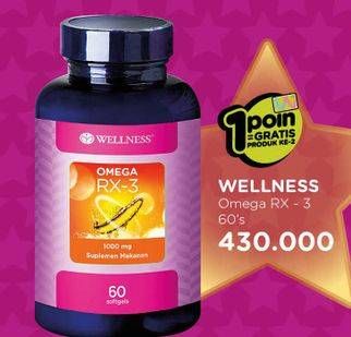 Promo Harga WELLNESS Omega RX 3 60 pcs - Watsons