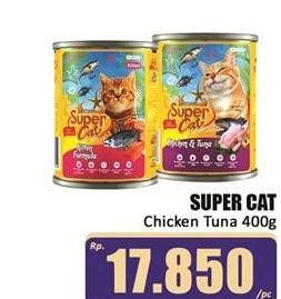 Promo Harga SUPER CAT Makanan Kucing Chicken Tuna 400 gr - Hari Hari