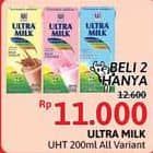 Promo Harga Ultra Milk Susu UHT All Variants 200 ml - Alfamidi