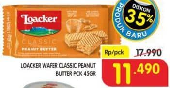 Promo Harga Loacker Wafer Classic Peanut Butter 45 gr - Superindo