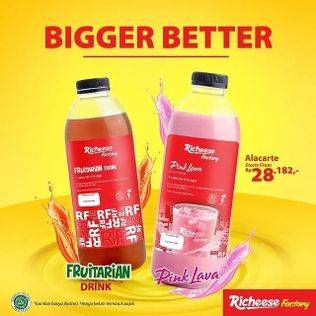 Promo Harga RICHEESE FACTORY Bigger Better Fruitarian, Pink Lava 1 ltr - Richeese Factory