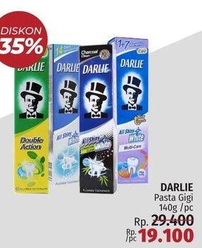 Promo Harga DARLIE Toothpaste Double Action Mint, All Shiny White Charcoal Clean, All Shiny White Multicare, All Shiny White Whitening Stain Prevention 140 gr - LotteMart