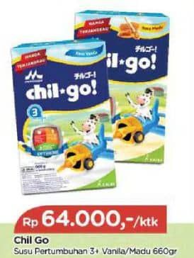 Promo Harga Morinaga Chil Go Bubuk 3+ Vanilla, Madu 700 gr - TIP TOP
