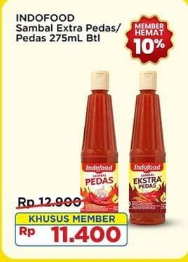 Promo Harga Indofood Sambal Ekstra Pedas, Pedas 275 ml - Indomaret