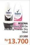 Promo Harga REXONA Deo Roll On Invisible Dry, Power Dry 50 ml - Alfamidi