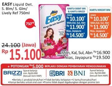 Promo Harga ATTACK Easy Detergent Liquid Sparkling Blooming, Lively Energetic, Sweet Glamour 750 ml - Alfamidi