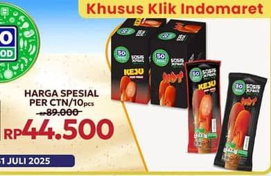 Promo Harga So Good Sosis Jepang 55 gr - Indomaret