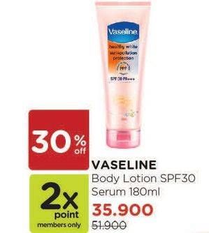 Promo Harga VASELINE Body Lotion Sun+Pollution Protection SPF 30 180 ml - Watsons