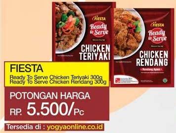 Promo Harga FIESTA Ready Meal Chicken Teriyaki, Chicken Rendang 300 gr - Yogya
