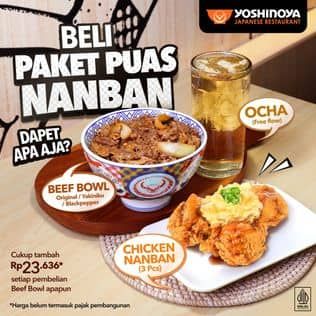 Promo Harga Beli Paket Puas Nanban  - Yoshinoya