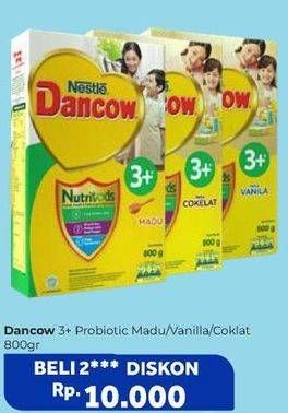 Promo Harga DANCOW Nutritods 3+ Cokelat, Madu, Vanila 800 gr - Carrefour
