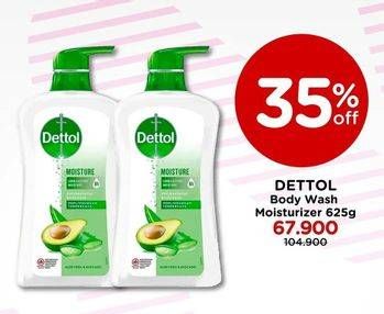 Promo Harga DETTOL Body Wash Moisture Aloe Vera Avocado 625 ml - Watsons