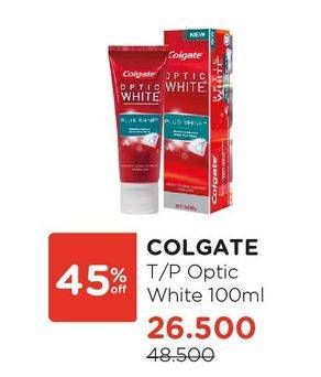 Promo Harga COLGATE Toothpaste Optic White 100 gr - Watsons