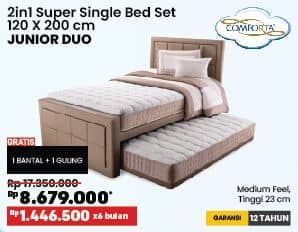 Promo Harga Comforta Junior Duo 2in1 Super Single Bed Set 120x200cm  - COURTS