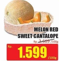 Promo Harga Melon Red Sweet Cantalope per 100 gr - Hari Hari