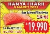 Promo Harga Salmon Fillet per 100 gr - Hypermart