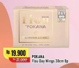 Promo Harga Pokana Flou Pembalut SAP Ultrathin 0,7 mm Medium Wings 30 Cm 8 pcs - Alfamart