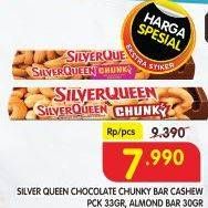 Promo Harga Silver Queen Chunky Bar Almonds, Cashew 30 gr - Superindo