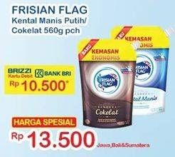 Promo Harga FRISIAN FLAG Susu Kental Manis Cokelat, Putih 560 gr - Indomaret