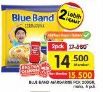 Promo Harga BLUE BAND Margarine Serbaguna per 2 sachet 200 gr - Superindo