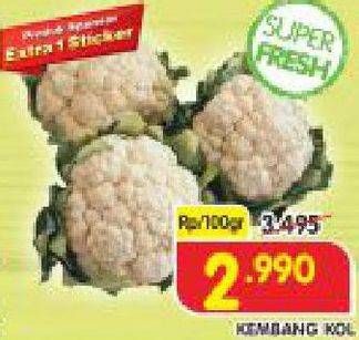 Promo Harga Kembang Kol per 100 gr - Superindo