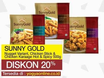 Promo Harga SUNNY GOLD Chicken Nugget/Chicken Stick/SUNNY GOLD Chicken Karaage  - Yogya