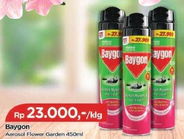 Promo Harga BAYGON Insektisida Spray Flower Garden 450 ml - TIP TOP