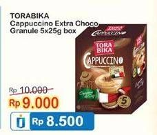 Promo Harga Torabika Cappuccino Extra Choco Granule per 5 sachet 25 gr - Indomaret