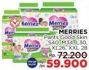 Promo Harga Merries Pants Good Skin XL26, M34, S40, XXL28, L30 26 pcs - LotteMart