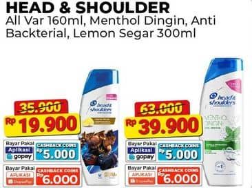 Promo Harga Head & Shoulders Shampoo All Variants 160 ml - Alfamart