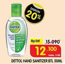 Promo Harga DETTOL Hand Sanitizer Original 50 ml - Superindo