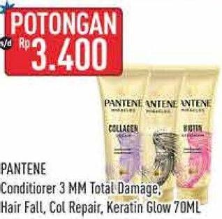 Promo Harga Pantene Conditioner Miracle Biotin Strength, Keratin Glow, Collagen Repair 70 ml - Hypermart