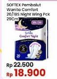 Promo Harga Softex Comfort Night Wing 29cm 18 pcs - Indomaret