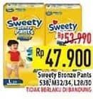 Promo Harga Sweety Bronze Pants Dry X-Pert S36+2, M34, M32, L30, L28 28 pcs - Hypermart