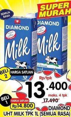 Promo Harga DIAMOND Milk UHT All Variants 1000 ml - Superindo