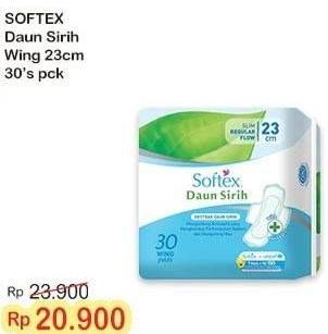 Promo Harga Softex Daun Sirih Wing 23cm 30 pcs - Indomaret