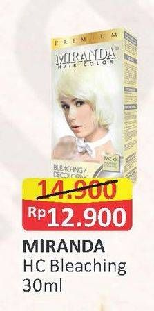 Promo Harga MIRANDA Hair Color Bleaching 30 ml - Alfamart