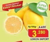 Promo Harga Lemon Import per 100 gr - Superindo