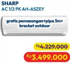 Promo Harga Sharp AH-A5ZEY | AC Standard 1/2PK  - Hypermart