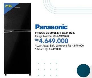 Promo Harga PANASONIC NR-BB211Q | Refrigerator 2 Door  - Carrefour
