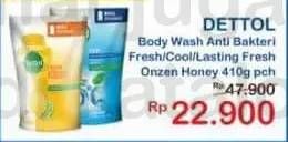 Promo Harga Dettol Body Wash Fresh, Cool, Lasting Fresh 410 ml - Indomaret
