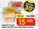 Promo Harga HEAVENLY BLUSH Greek Yoghurt All Variants 100 gr - Superindo