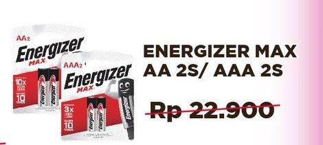 Promo Harga ENERGIZER MAX Battery E-91 BP2 AA, E-92 BP AAA 2 pcs - Alfamidi